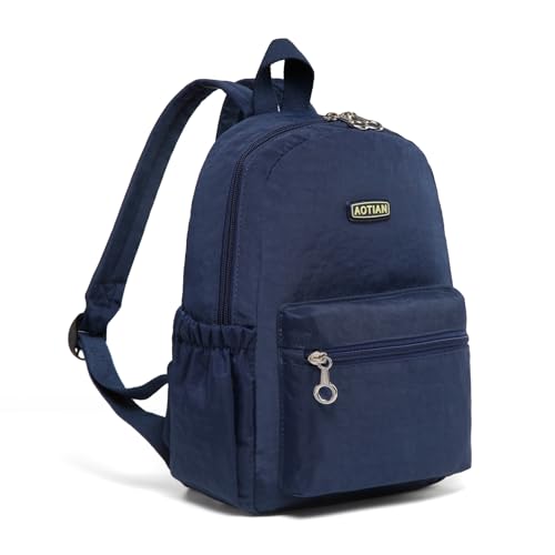 AOTIAN Mini Lightweight Backpack Durable Travel Hiking Women and Girls Small Daypack, 7 Liters Black