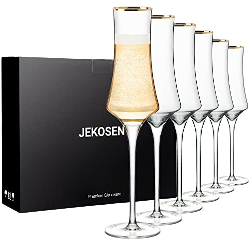 JEKOSEN NEW Crystal Martini Cocktail Glasses 12 Ounce Set of 4 With Premium Gift Box Premium Strong Lead-Free Clear