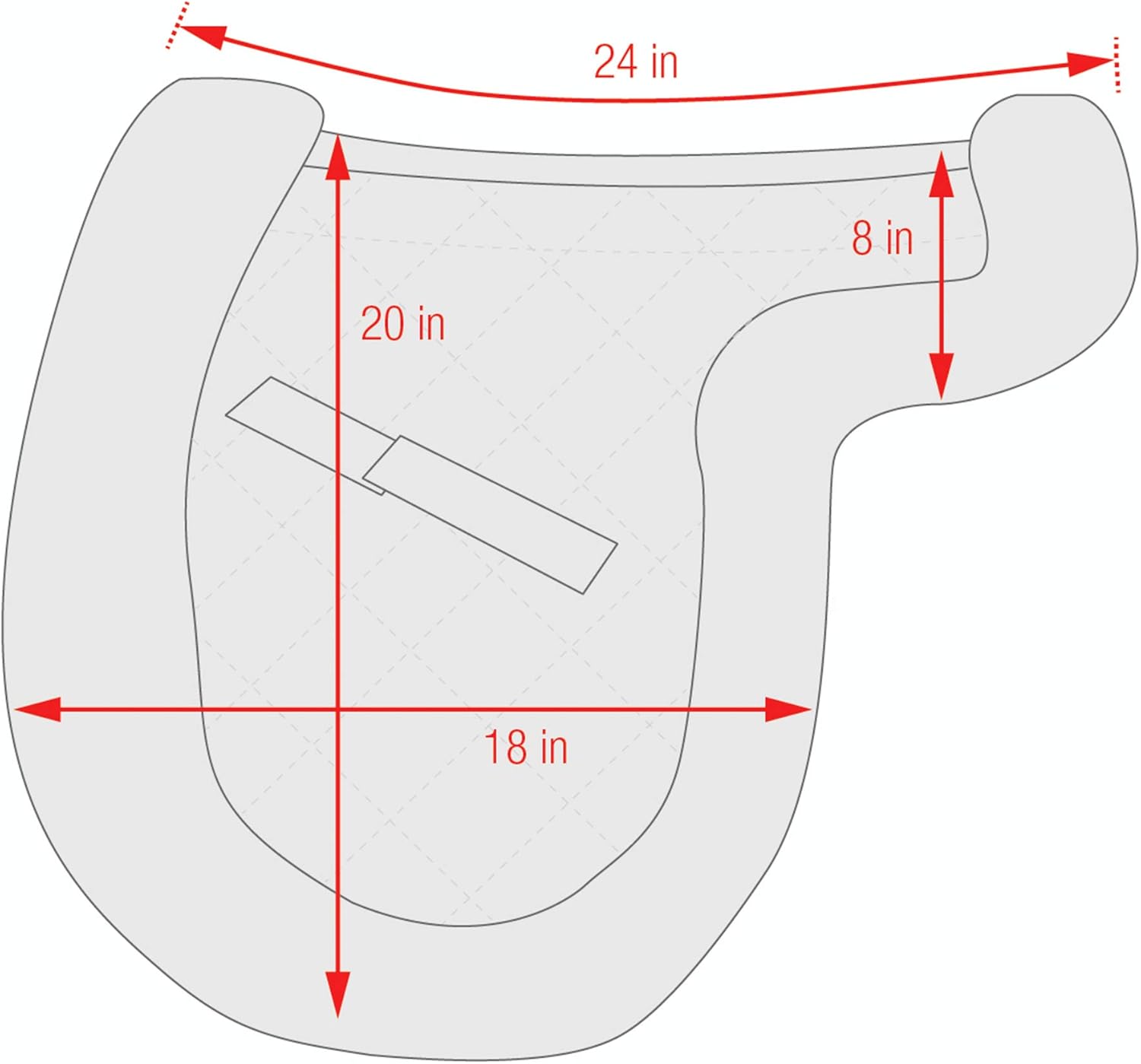 ECP Equine Comfort Products Sheepskin All Purpose Fully Lined Saddle Pad - White