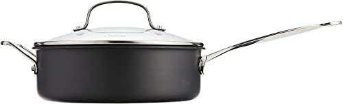 Cuisinart 633-24H Chef's Classic Nonstick Hard-Anodized 3-1/2-Quart Saute Pan with Helper Handle and Lid , Black