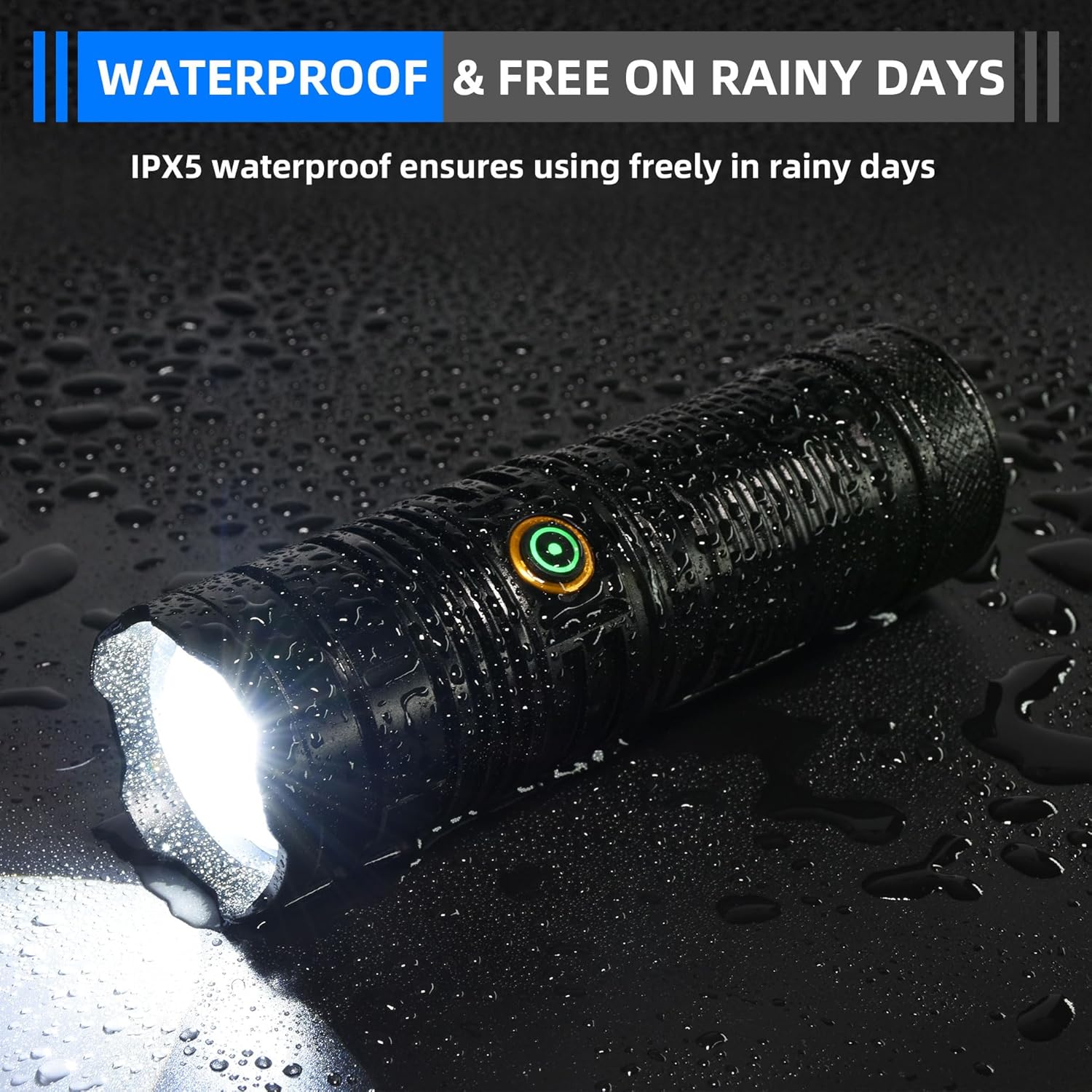 DARKBEAM LED Flashlight High Lumens 950000LM Super Bright, USB-C Rechargeable Powerful Emergency Tactical Flashlights, 5-Mode Focusable Flash Light, Water Resistant, Long Life - Camping, Maintenance