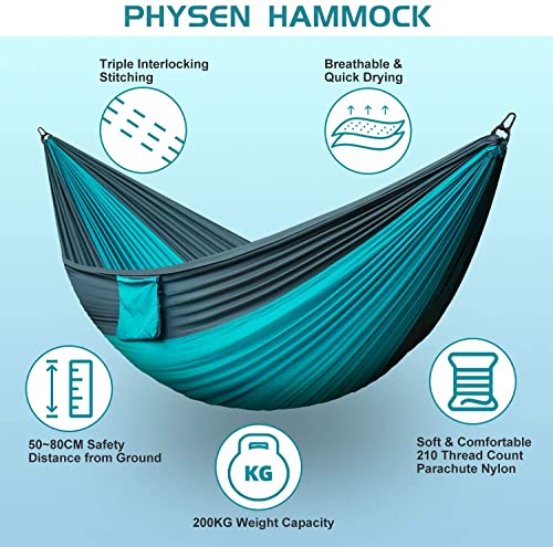 Camping Hammock with Net - Lightweight Nylon - Double Hammock - Hammocks - Camping Gear - Outdoor Hammock - Must Haves Portable Hammocks for Indoor, Hiking, Backpacking, Travel, Backyard, Beach