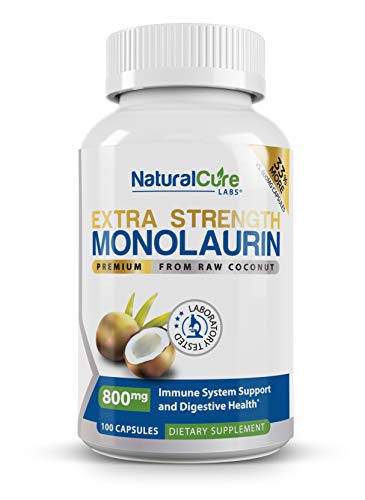 Extra Strength Monolaurin 800mg, 100 capsules, 33% MORE