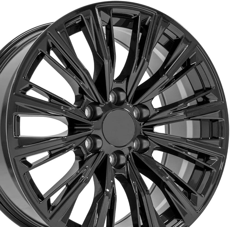 OE Wheels LLC 20 inch Rim Fits 6x139.7 Silverado Suburban Tahoe Sierra Yukon Escalade CA93 20x9 Black Wheels