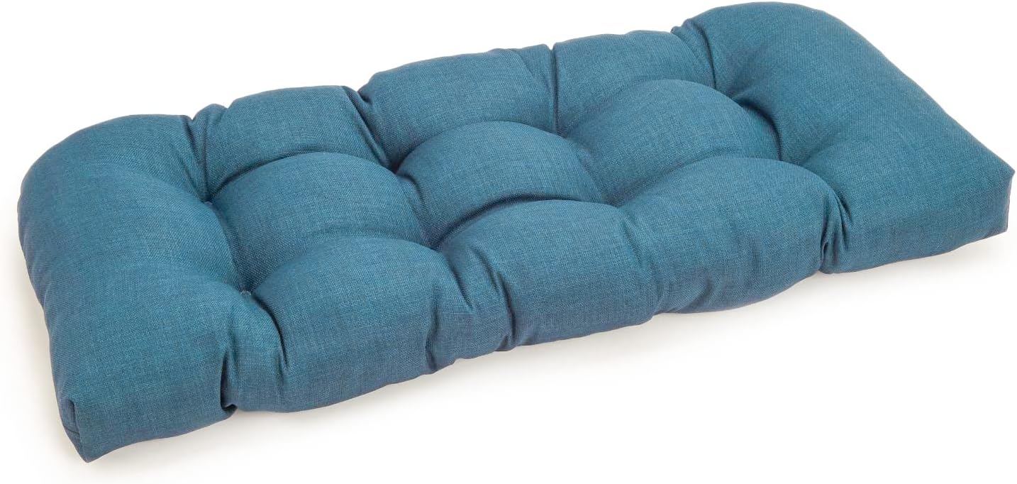 Blazing Needles Indoor/Outdoor Rounded Back Loveseat Cushion, 42