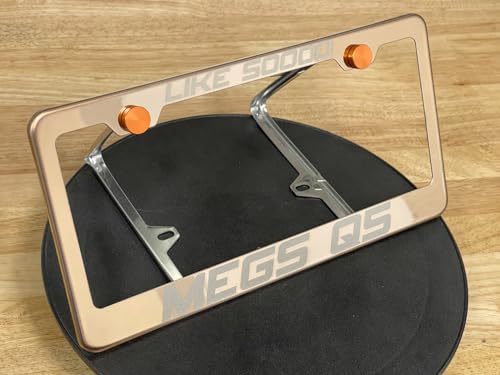 T304 Stainless Steel License Plate Frame Matte Black Powder Coated Universal Fit Aluminum Screw On Cap Cover, Rust Proof Weather Proof Stainless Steel Screws Silicone Back Guard (Qty: 1 Frame)