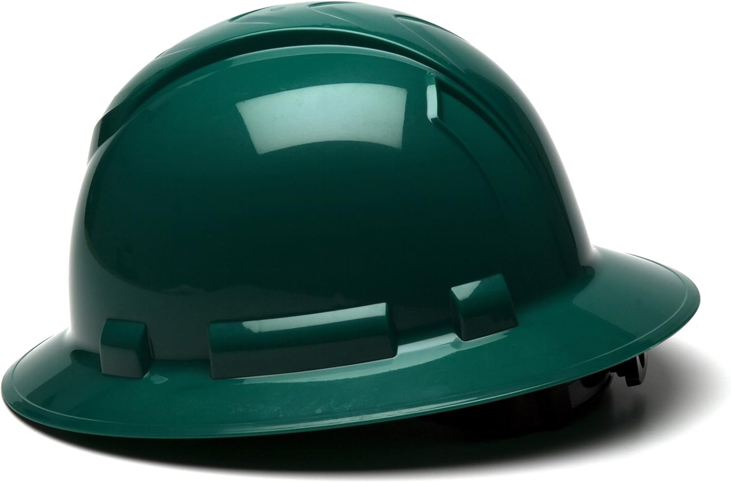 Pyramex Ridgeline Full Brim Hard Hat 6 Point Ratchet Green