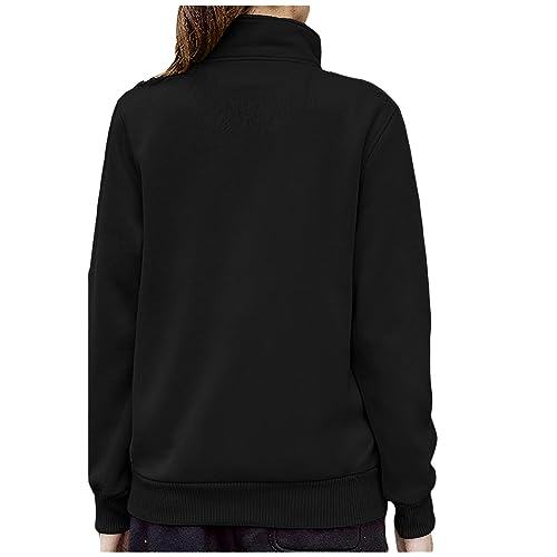 Zip Sweatshirt Women Solid Color Sweat Shirt Long Sleeves Sweatshirts Drawstring Shirts Classic Casual Pullover