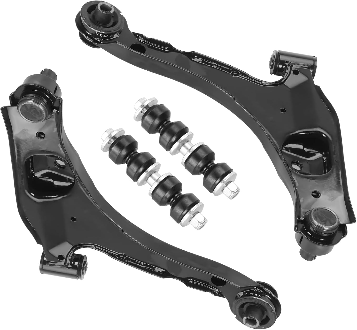 Front Lower Control Arms w/Ball Joints Sway Bar Links for 2001-2010 PT Cruiser, 2000-2005 Dodge Neon, 2000-2001 Plymouth Neon K620009 K620010 K7348 (4PCs)