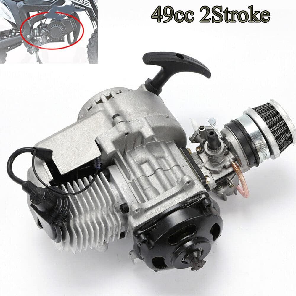 49cc 2 Stroke Engine, Engine Motor Kit, Pull Start Engine, Motorized Bike Engine, 2 Stroke Engine, Atv Engine, Small Engine, for Scooter Pocket Dirt Bike Quad Atv