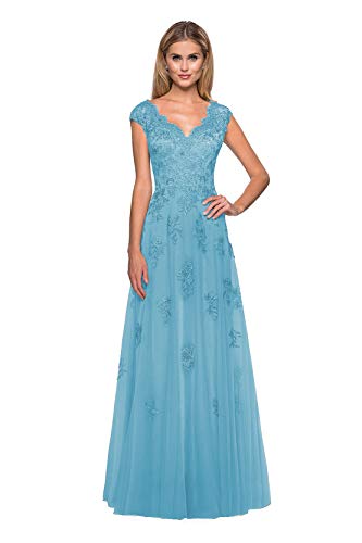 Clothfun Cap Sleeve Mother of The Bride Dresses Evening Gowns for Women Long Fomal Dresses with Pockets