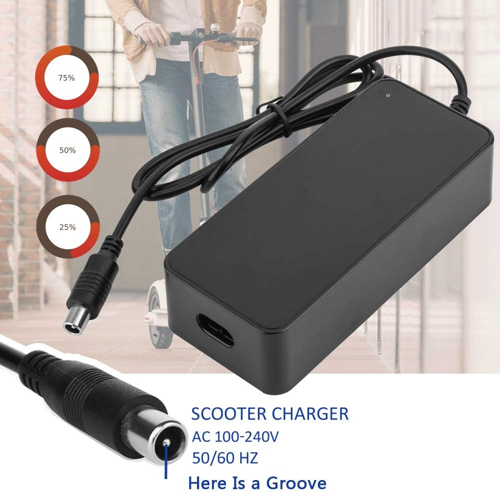 EVAPLUS 42V 2A (84W) Power Adapter for Lime Scooter Chargers for Ninebot G30LP ES2 ES4 ES1L F20 F30 F40 E22 E25 Xiaomi M365 Pro/Pro2 Lime-S and Hiboy S2R Electric Scooter with 36V Li-ion Battery
