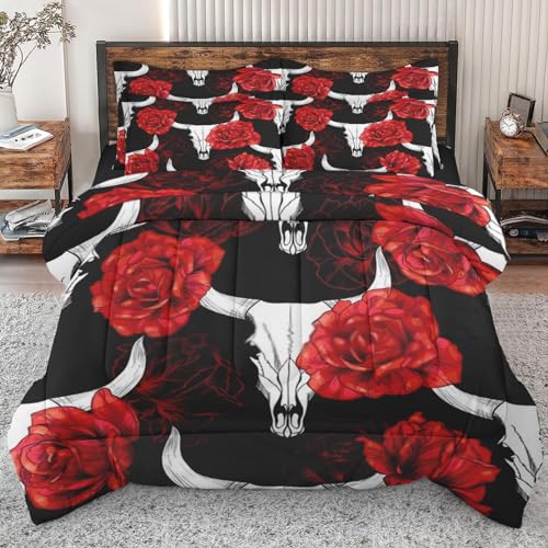 5 Pcs Comforter Set Twin Size, Halloween Pumpkin Bat Bed in a Bag with Flat Sheet and Fitted Sheet for Kids and Adults, Kids Green Orange Bedding Set with Pillowcase & Sham