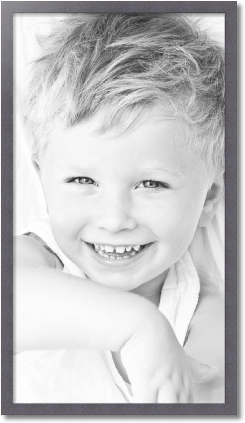 ArtToFrames 22x40 Inch Gray Picture Frame, This 1.25 Inch Custom MDF Poster Frame is Tungsten, Great for Your Art or Photos - Comes with Economy Acrylic