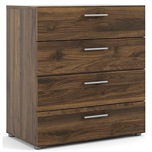 Home Square 3 Piece Bedroom Set with 4 Drawer Chest and 2 Nightstands in Walnut