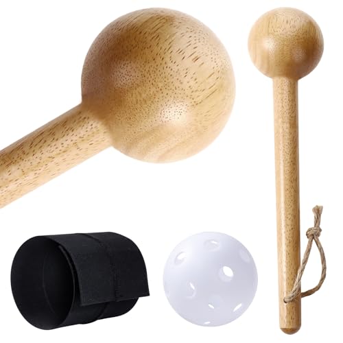 Baseball Glove Mallet - Shaping Hammer for Glove Break-in, Wooden Long Handle One-Piece Softball & Baseball Mitts Shaper Tool for Adult Youth Catchers