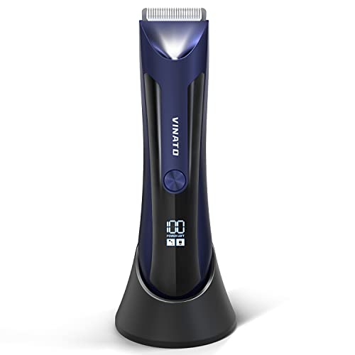 Electric Body Hair Trimmer - Manscape Ball Trimmer, Groin Hair Trimmer for Men, Waterproof Ball Shaver, USB Recharge Dock Replaceable Ceramic Blade, Male Hygiene Razor, 90 Mins Battery Life