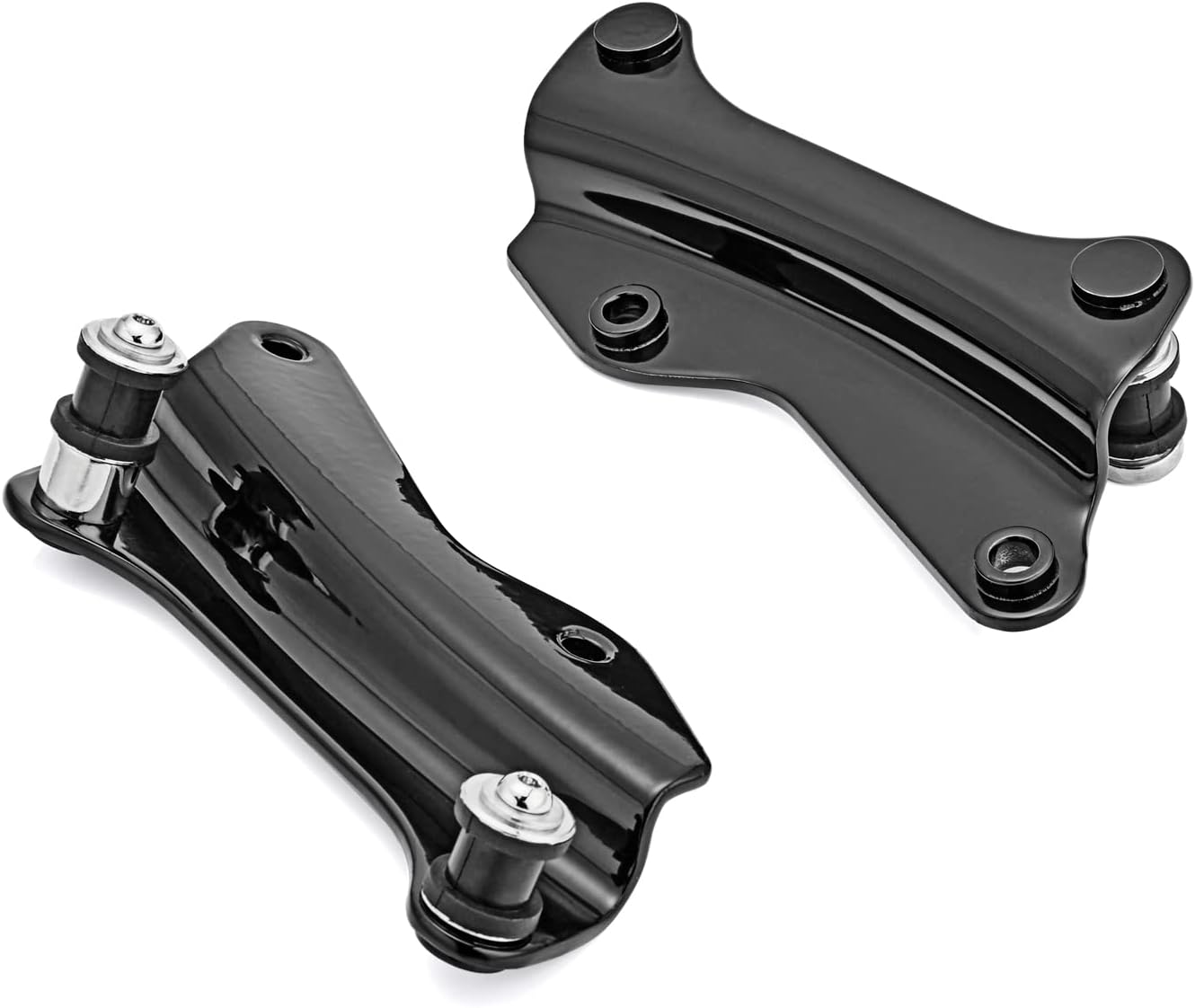 Two-Up Luggage Rack Tour Pak Rack Quick-Detach & Docking Hardware Kit Compatible with 2014-UP Harley Touring Road King Electra Road Street Glide,Gloss Black