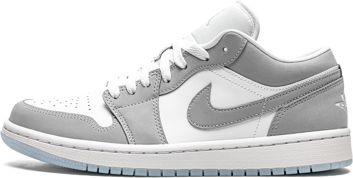 Jordan Womens WMNS Air Jordan 1 Low DC0774 105 White/Wolf Grey - Size 7.5W