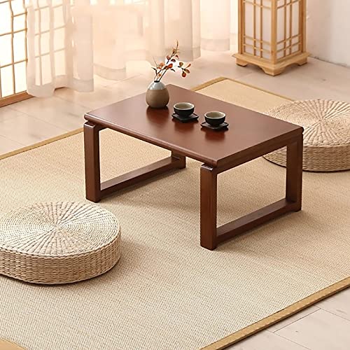 Solid Wood Coffee Table, Living Room Home Bay Window Table, Japanese-Style Sitting Bedroom Leisure Table, Multi-Functional Small Apartment Low Table (Color : B, Size : 90x50x30cm)