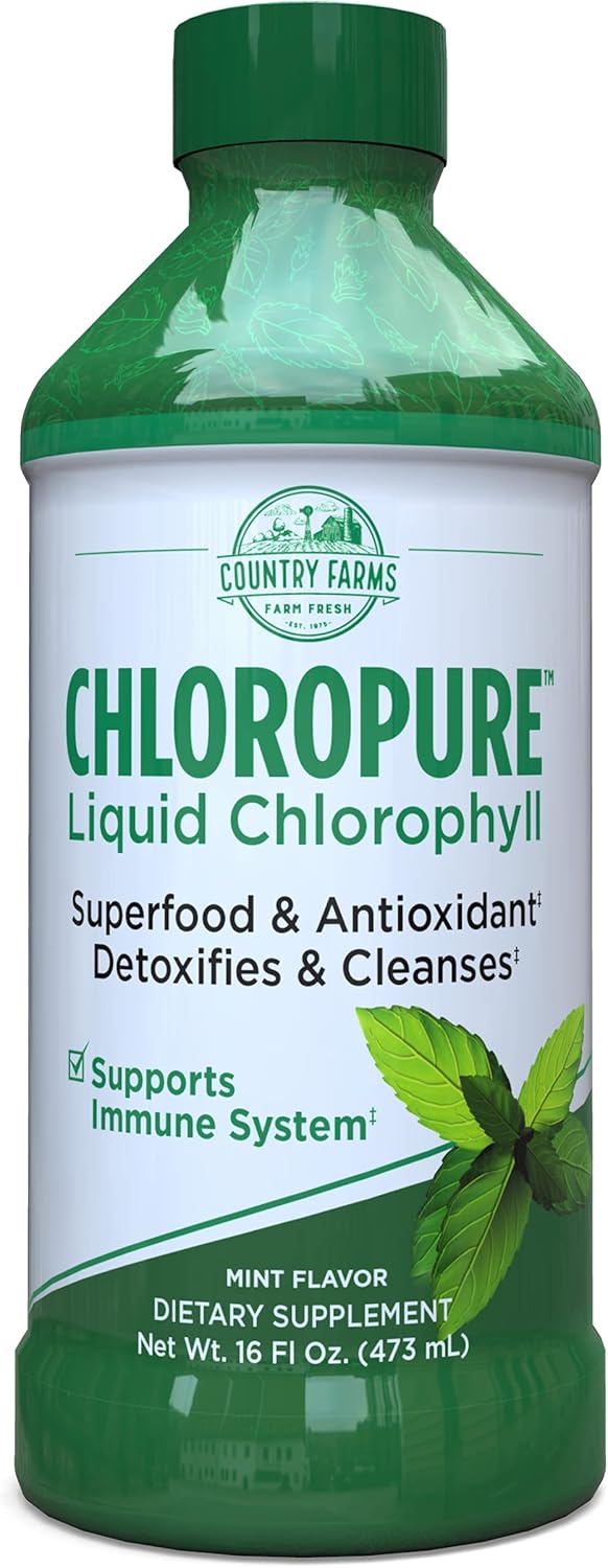 COUNTRY FARMS Chloropure Liquid Chlorophyll, Superfood and Antioxidants, Supports Natural Cleanse, Healthy Weight Management, 16 fl Oz