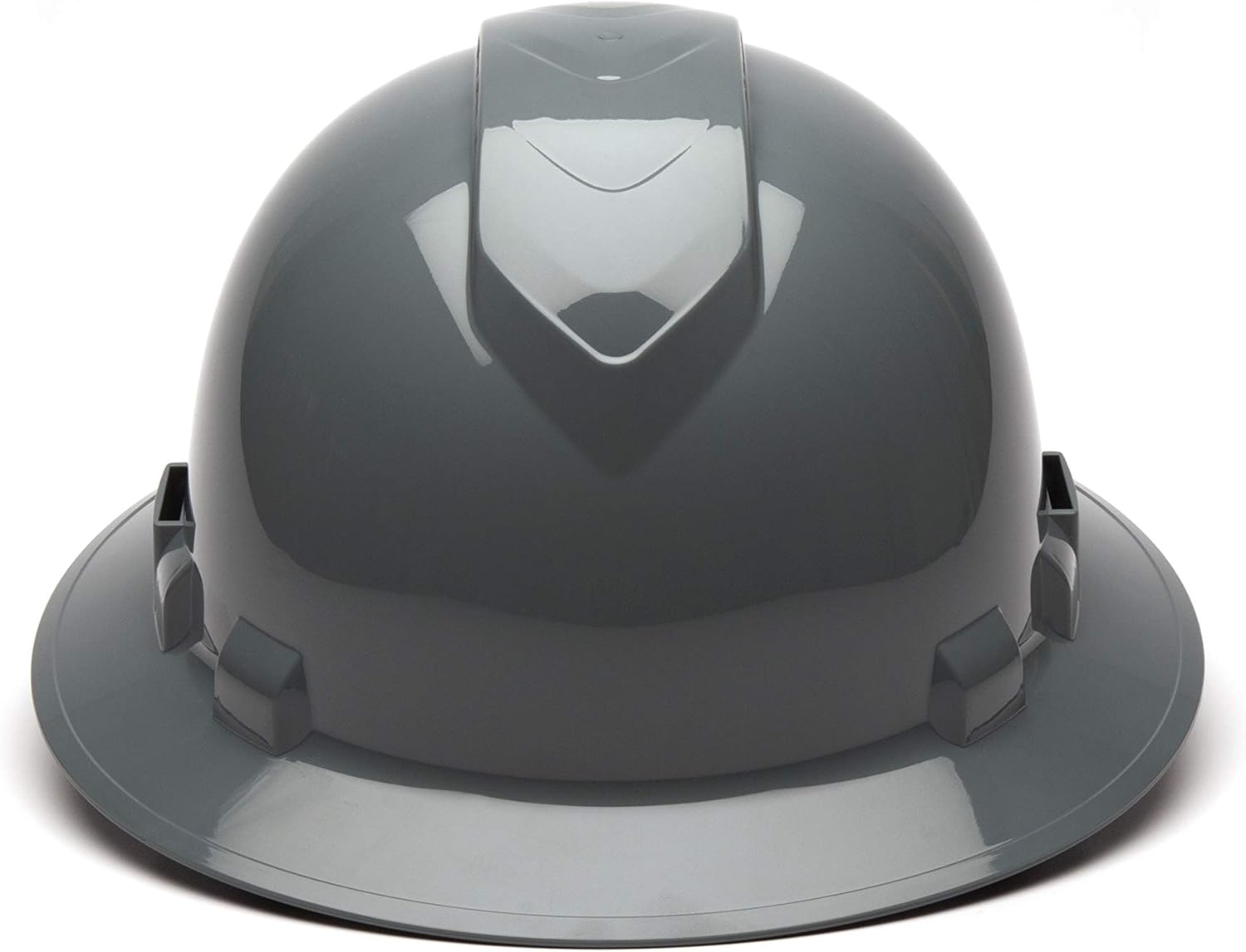 Pyramex Ridgeline Full Brim Hard Hat 4 Point Ratchet Slate Gray Vented