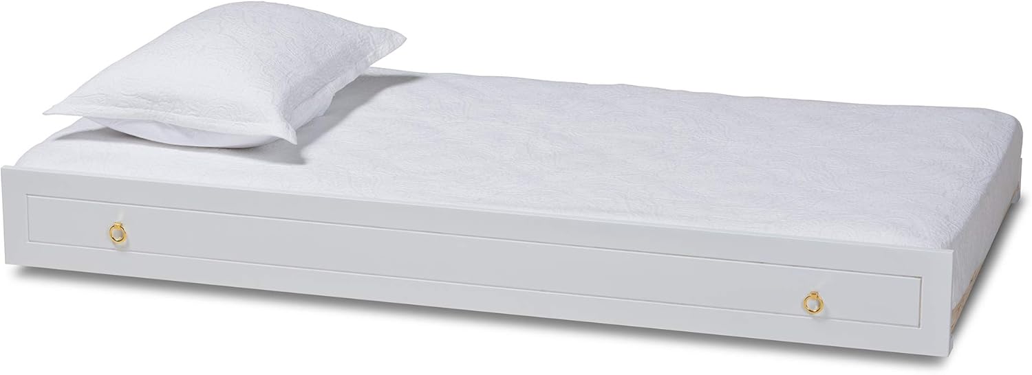 Baxton Studio Trundles, Twin, White/Gold