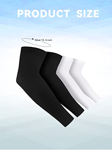 Boao 10 Pairs UV Sun Protection Arm Sleeve for Men Women Work Cooling Compression Tattoo Cover Up Sleeves for Cycling Fishing