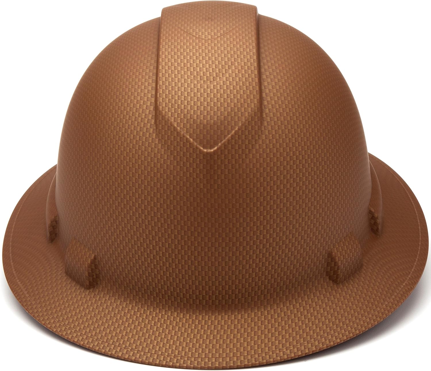 Pyramex Ridgeline Full Brim Hard Hat 4 Point Ratchet Matte Copper Graphite Pattern
