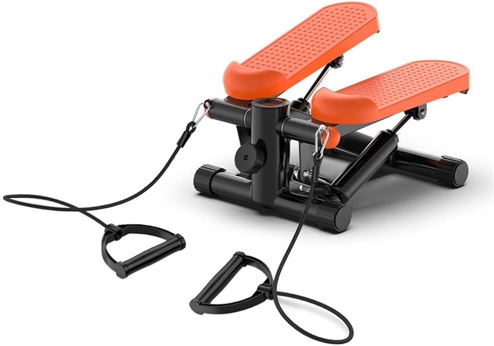 Mini Hydraulic Stepper,Men and Women Stepper Cardio Exercise Trainer,Monitor and Resistance Bands Stepper Exercises Equipment,Tone Your Buttocks,Legs,Thighs,Waist & More