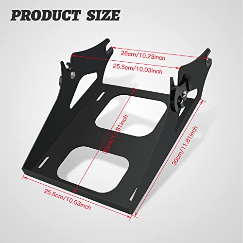 Detachable Two Up Tour Pack Pak Mount Luggage Rack Compatible with Harley Davidson Touring Street Glide/Electra Glide/Road Glide/Road King 2014-2021, Black