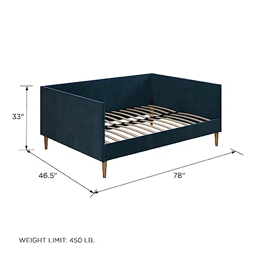 DHP Franklin Upholstered Daybed, Twin, Green Velvet