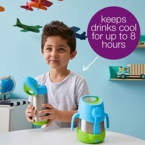 b.box 16.9 oz Insulated Water Bottle: Keeps Drinks Cold up to 15 Hours, Warm up to 8 Hours. Triple Wall Stainless Steel Kids Water Bottle. Dishwasher Safe (Blue Slate, 16.9 oz)