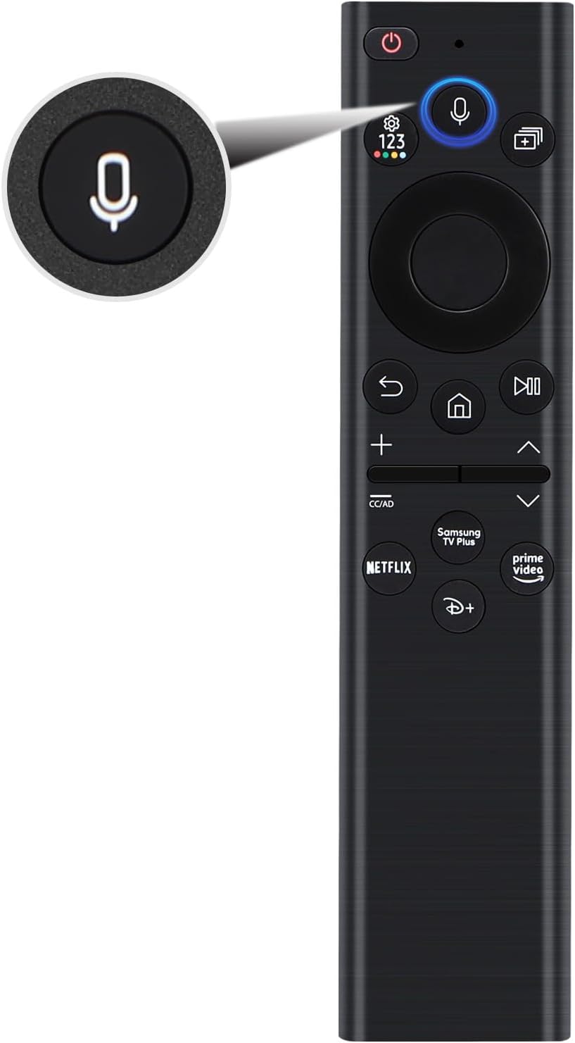 New BN59-01385A Voice Remote Replacement for Samsung TV Remote Control Smart TVs 2021 2022 2023 Series 4k 8K Ultra HD Neo QLED, The Frame and Crystal UHD Series with 4 Shortcut Buttons