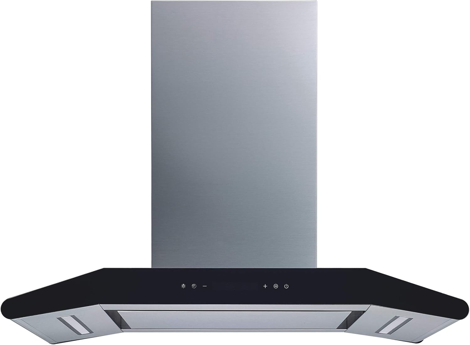 Winflo Elite 30 In. Convertible Stainless Steel Island Range Hood with Mesh Filter and Stainless Steel Panel, Dual Sided Touch Sensor Control