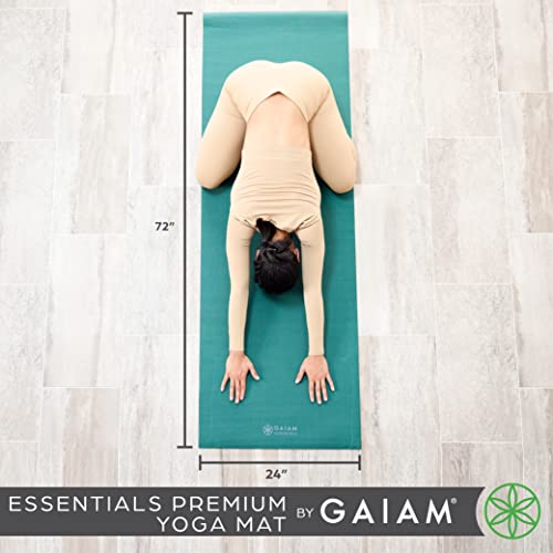 Gaiam Essentials Premium Yoga Mat with Yoga Mat Carrier Sling (72