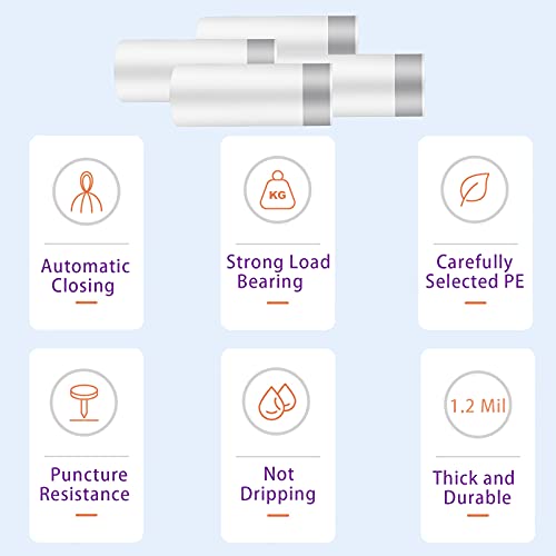 2 Packs(100 Count Total) Code J 10-10.5 Gallon Heavy Duty Drawstring Trash Bags Compatible with simplehuman Code J | 1.2 Mil | White | 38-40 Liter