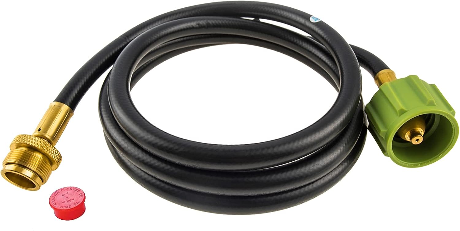 MixRBBQ Adapter Hose 6501 for Weber Baby Q, Weber Q 100, Weber Q 120, Q1200, Weber Q, Weber Q 200, Weber Q 220 Series and Gas Go-Anywhere Grills, 6-Feet, Black