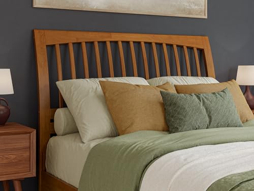 AFI, Orleans Twin Sleigh Solid Wood Slat Headboard, Walnut