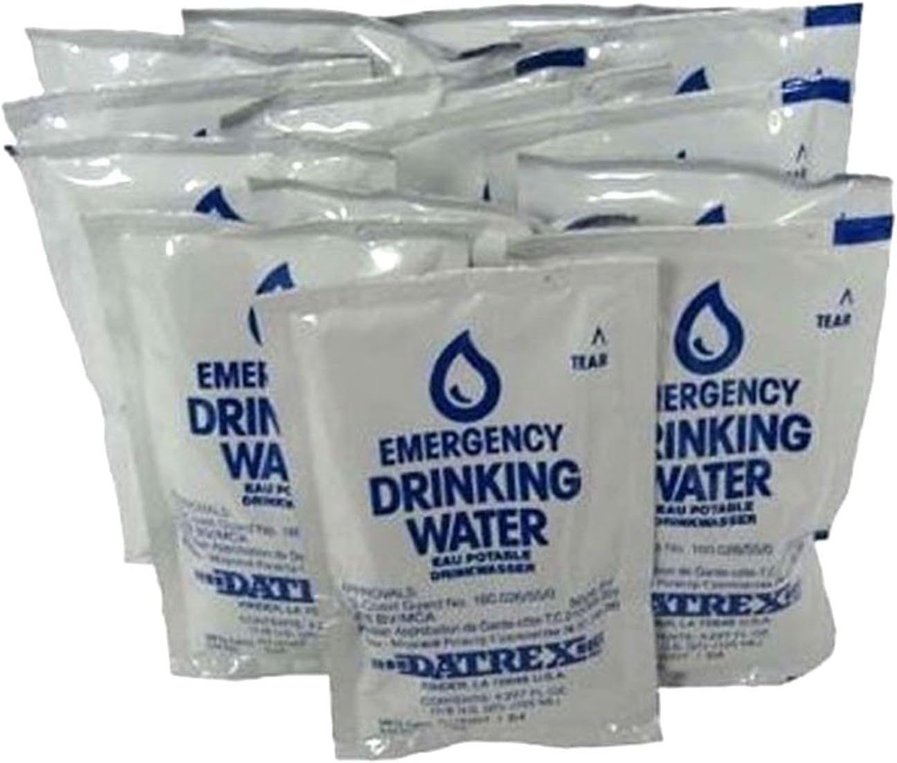Emergency Water Packet 4.227 oz - 3 Day/72 Hour Supply (18 Packs), White & S.O.S. Rations Emergency 3600 Calorie Food Bar (Cinnamon + Coconut, 2 Pack)