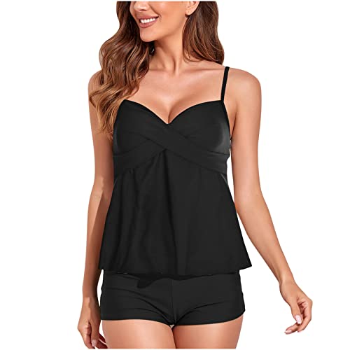 Tankini Swimsuits for Women, 2 Piece Plus Size Loose Bathing Suit Flowy Comfort Stylish Swimwear