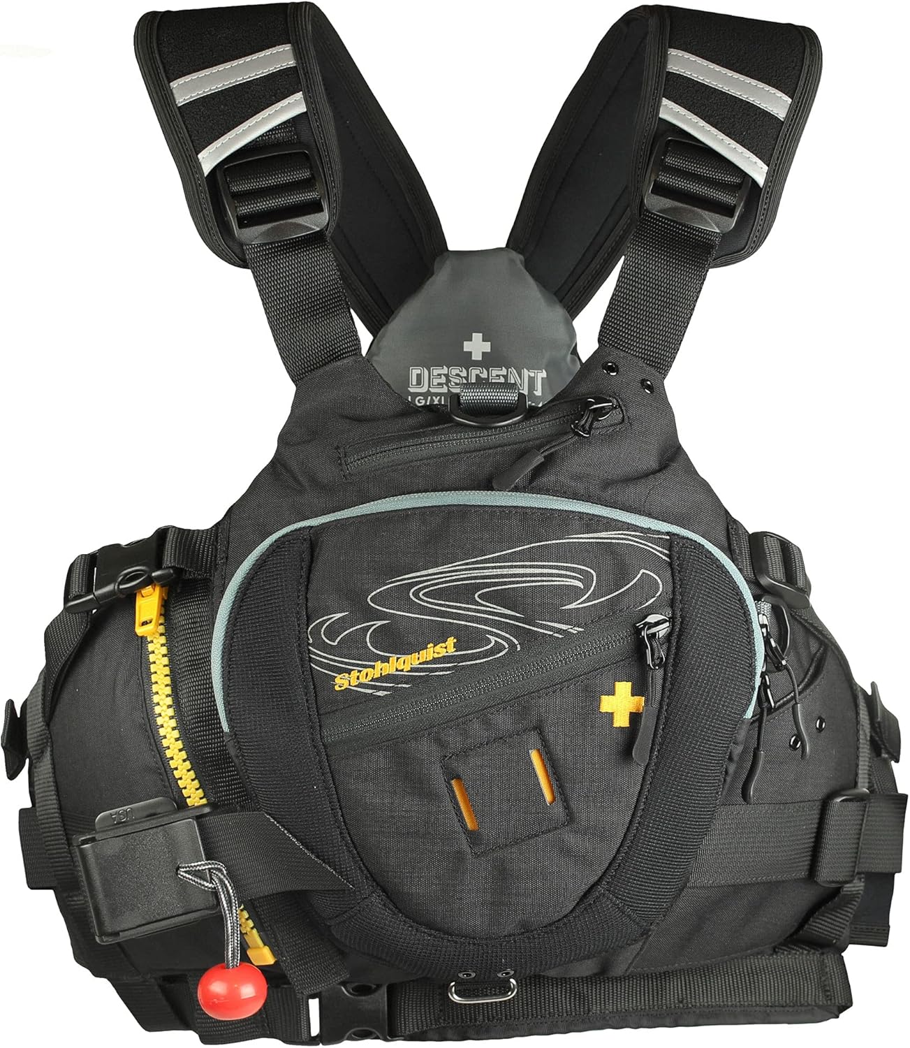 Stohlquist Descent Rescue Lifejacket (PFD)-Black-S/M