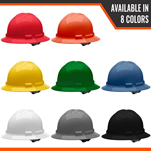 Malta Dynamics Made in US Full Brim Hard Hat, OSHA/ANSI Compliant
