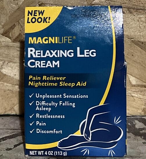 MagniLife Relaxing Leg Cream, Deep Penetrating Topical for Pain and Restless Leg Syndrome Relief, Naturally Soothe Cramping, Discomfort, and Tossing with Lavender and Magnesium - 2 Packs of 4oz