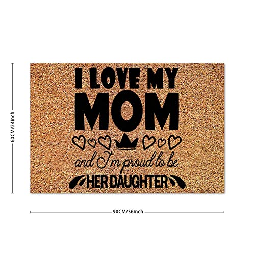 My Family was My Guide to My Reality Coconut Coir Entry Mat High Traffic Area Traps Dirt Natural Easy to Maintain First Home Gift 24x36in