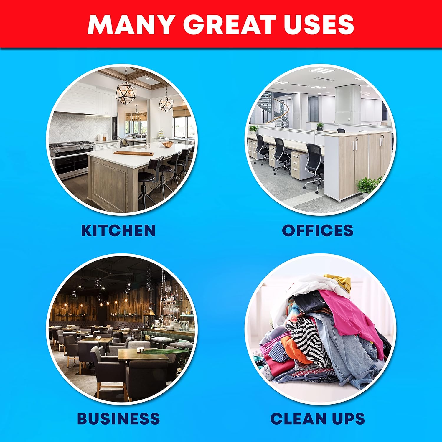 30-33 Gallon Clear Trash Bags Heavy Duty (Value Pack 100 Bags w/Ties) Large Clear Plastic Recycling Garbage Bags. Clear Large Trash Bags 30+, 32 Gallon