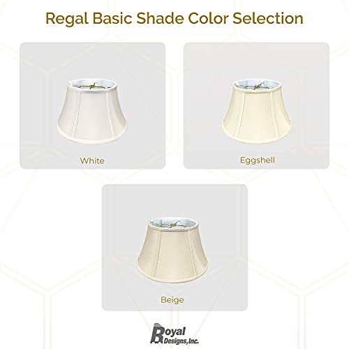 Royal Designs Shallow Drum Bell Billiotte Lamp Shade - Eggshell - 13 x 19 x 11.26