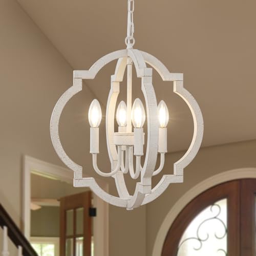 LynPon White Farmhouse Chandelier 16