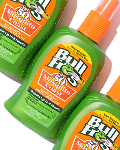 Bullfrog Mosquito Coast Bug Spray Insect Repellent + Sunscreen SPF 50, Pump Spray 4.7 Fl Oz