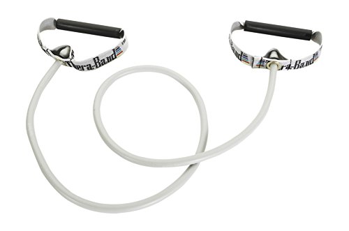 THERABAND Resistance Tubes, Professional Latex Elastic Tubing with Hard Handles, Exercise, Physical Therapy, Lower Pilates, At-Home Workouts, and Rehab, 50 Inch, Black, Special Heavy, Advanced Level 1